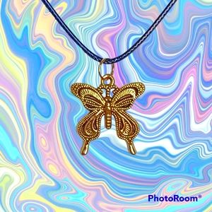 Butterfly charm necklace